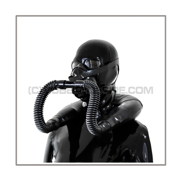 Neckrespirator-rubbersmellbag-mask-system AIR-SB-H with t-joint and head-harness